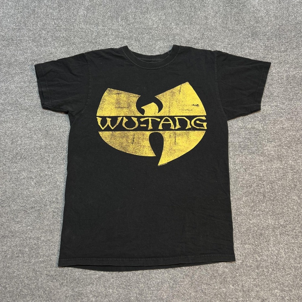 Wu-Tang Clan Shirt Mens Small Black Yellow Logo Graphic Tee Hip Hop Rap